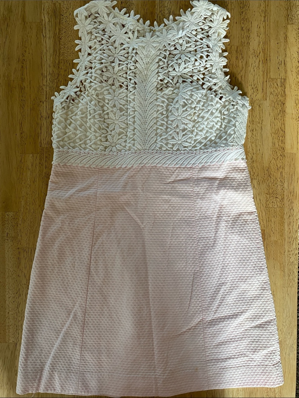 Lilly Pulitzer White Lace & Pink A-Line Dress
